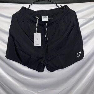 Gymshark Black Athletic Shorts with Logo Tag
